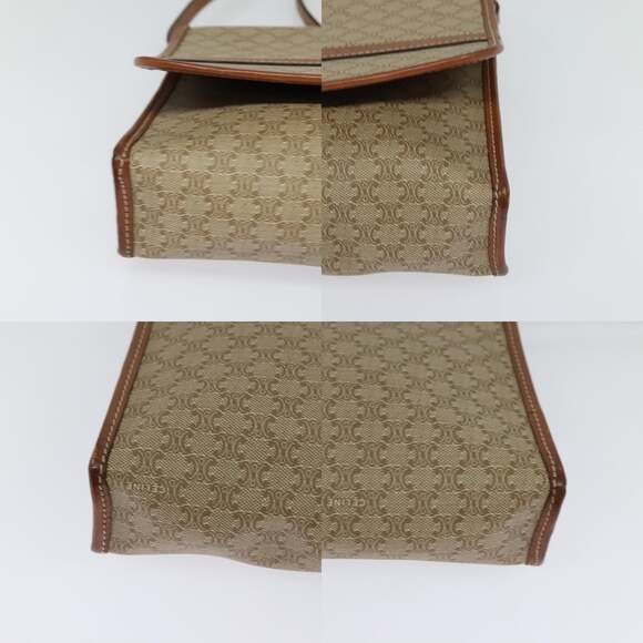 CELINE Macadam Canvas Shoulder Bag Beige - Picture 10 of 12